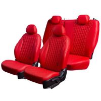 Чехлы Премиум Экокожа Байрон Ромб на Skoda Yeti 2009-2018 г.в.