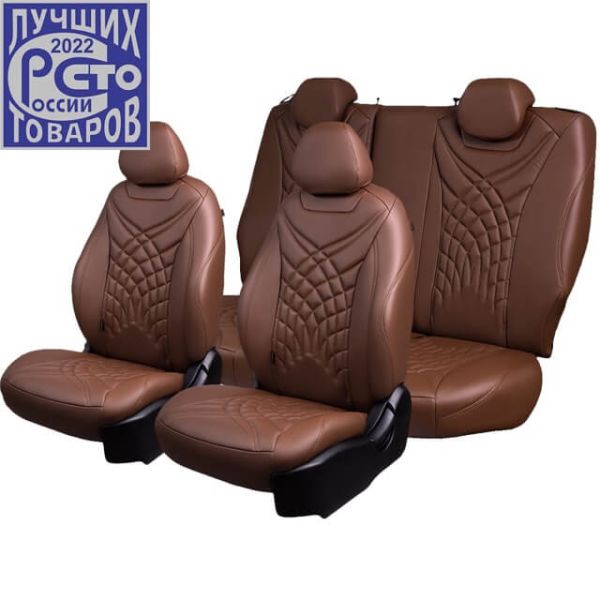 Чехлы Премиум Экокожа Байрон Президент|Жук на Geely GC6 -1, 05.2014-03.2017, Седан 4 дв